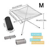 NNEOBA Foldable Stainless Steel Mesh Fire Pit Rack