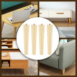 NNEOBA Versatile 4-Piece Wood Legs Set - 20cm Straight