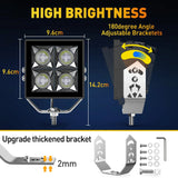 NNEOBA 12V/24V LED Work Lights Spotlight Bar – 4x4