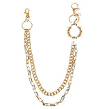 NNEOBA Metal Punk Rock Layered Chain Keychain Belt