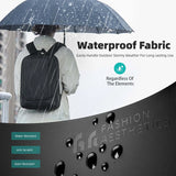 NNEOBA 17-Inch Waterproof Laptop Backpack Black