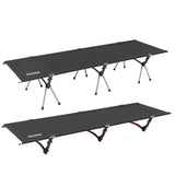 NNEOBA Lightweight Camping Cot Collapsible Sleeping Bed Black