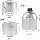 NNEOBA Camping Water Cup with Storage Pouch Silver