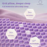 NNEOBA Super Soft Cat Belly Pillow Cervical Support Sleep Aid Cushion Purple