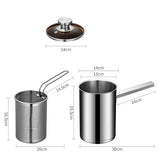 NNEOBA Stainless Steel Deep Fryer Pot with Basket And Lid Silver