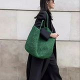Large Handwoven Rattan Tote Bag