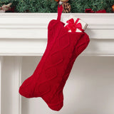 Knitted Christmas Stocking Gift Bag