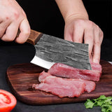 NNEOBA 3pcs Cleaver Knife Set Brown