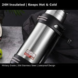NNEOBA 1.6L Stainless Steel Thermos Bottle Silver