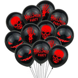 12-Piece Halloween Skull Hand Balloons