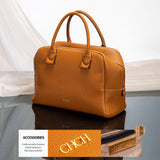 NNEOBA Women's Crossbody Pillow Bag with Wide Strap (Brown)