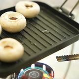 NNEOBA Mini Grill Plate Set – Non-Stick Aluminum Alloy Griddle with Tong Black