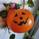 5 pcs 16cm Halloween Pumpkin Latex Balloon Halloween Decoration Home Outdoor Halloween Pumpkin Decoration Supplies