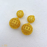 NNEOBA Gold Plated Bridal Jewelry Necklace Earrings Set