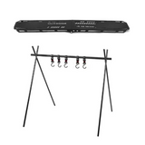 NNEOBA Foldable Camping Tripod Top Plate Rack Black