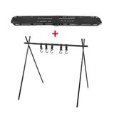 NNEOBA Foldable Camping Tripod Top Plate Rack Black