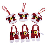 Santa Suit Christmas Cutlery Holders – Red Table Décor