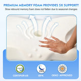 NNEOBA Orthopedic Memory Foam Cervical Pillow Support White