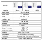 PRO Plus 512GB MicroSD Memory Card with SD Adapter
