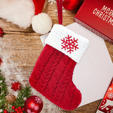 NNEOBA Knitted Snowflake Letter Christmas Stocking