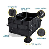 NNEOBA Large Capacity Collapsible Car Trunk Organizer Storage Box Black