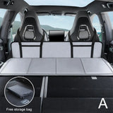 NNEOBA Foldable Car Camping Head Block with Storage Flannel Sleeping Pad Grey