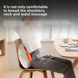NNEOBA Wireless Electric Shiatsu Massage Pillow Rechargeable Heating Massager Orange