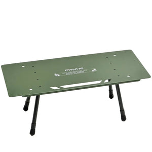 NNEOBA One-Tier Camping Shelf Table Tactical Aluminum Alloy Storage Rack Army Green