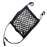 NNEOBA 2Pcs Elastic Car Storage Net Bag Between Seat Organizer Barrier Black