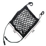 NNEOBA 2Pcs Elastic Car Storage Net Bag Between Seat Organizer Barrier Black