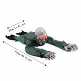 Electric Halloween Crawling Ghost Bald Head Voice-activated Climbing Zombie Figure Realistic Folding Escape Room Climbing Ghost