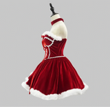 Women's Santa Claus  Vintage Medieval Christmas Costume Set