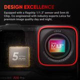 NNEOBA 4K Action Camera Sensor Dual Stabilization Black