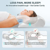 NNEOBA 2-in-1 Ergonomic Memory Foam Cervical Pillow Orthopedic Neck Support Grey
