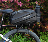 NNEOBA 14L Bicycle Hard Shell Hunch Waterproof PU Bike Tail Bag Black