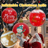 32 Inch Giant PVC Inflatable Christmas Ball Ornaments Outdoor Large Xmas Blow Ball Decorations for Christmas Party Ornaments
