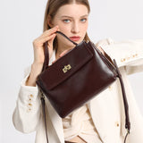 Women's Genuine Leather Crossbody Satchel