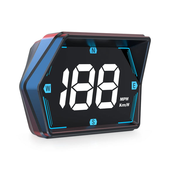 NNEOBA Car Head Up Display GPS Speed Display with Alarm Light Sensor Black