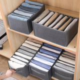 NNEOBA 5PCS Gray 9-Grids Closet Clothes Organizer Storage Box Cabinet Drawers Set - 44x25x22cm
