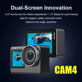 NNEOBA 4K Sports Action Camera Active HDR Video Black