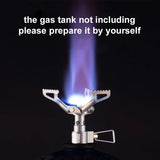 NNEOBA Titanium Outdoor Gas Stove 2700W Mini Camping Burner Silver