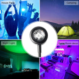 NNEOBA 1x USB Sunset Lamp LED Rainbow Neon Night Light Projector Photography Wall Atmosphere Lighting for Bedroom Home Room Decor Gift