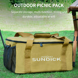 NNEOBA Outdoor Waterproof Picnic Bag Storage Organizer Khaki
