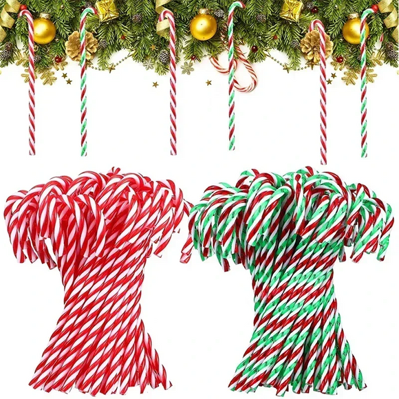 NNEOBA 20-Piece Christmas Candy Cane Acrylic Xmas Tree Hanging Set