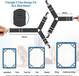 NNEOBA 4Pcs/Set Elastic Bed Sheet Grippers Belt