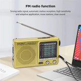 NNEOBA Full Band Portable Mini Pocket Radio Gold