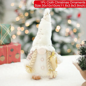 NNEOBA Cheerful Gnome Christmas Faceless Doll Light