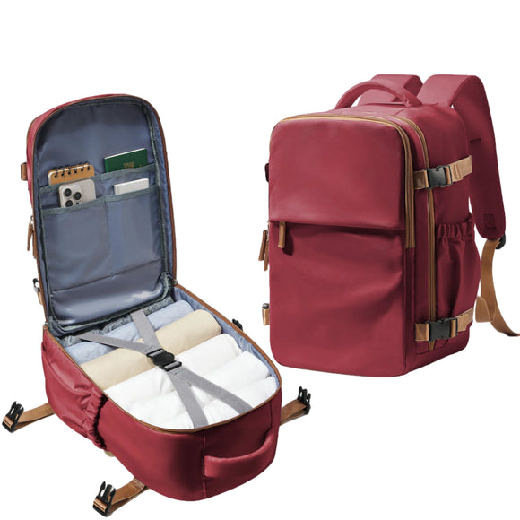 NNEOBA Waterproof Travel Laptop Backpack Red