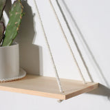 NNEOBA Boho Chic Wood Wall Shelves: Handmade Living Room and Bedroom Decor