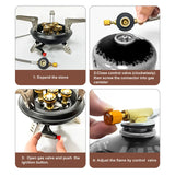 NNEOBA 16000W High-Pressure Camping Gas Stove Black